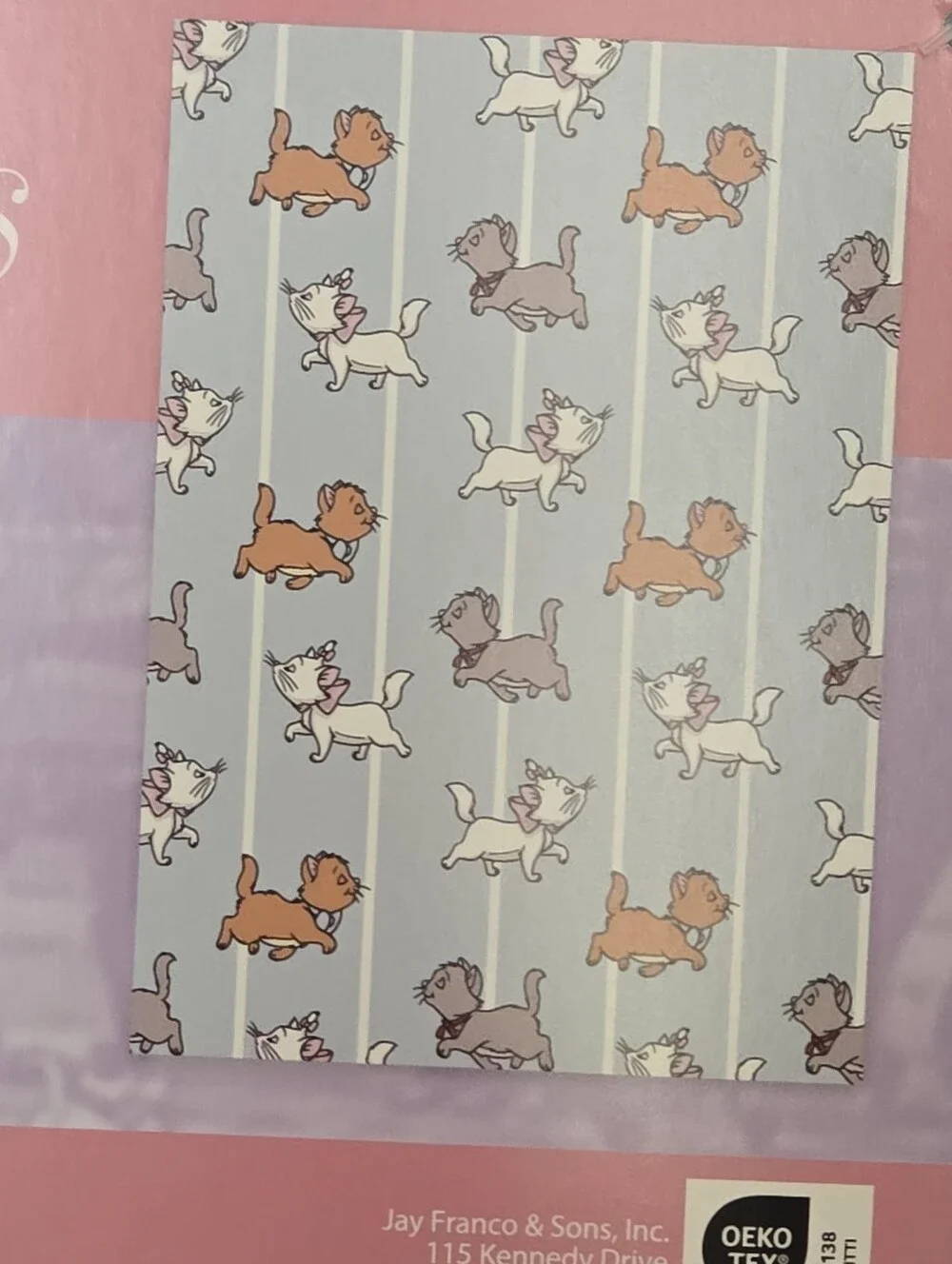 Disney Light Blue Aristocats Plush Throw Blanket, Stripes, New,  Marie